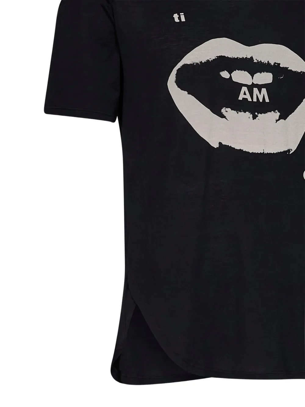FENDI Ti Amo print side-slit T-shirt Zwart