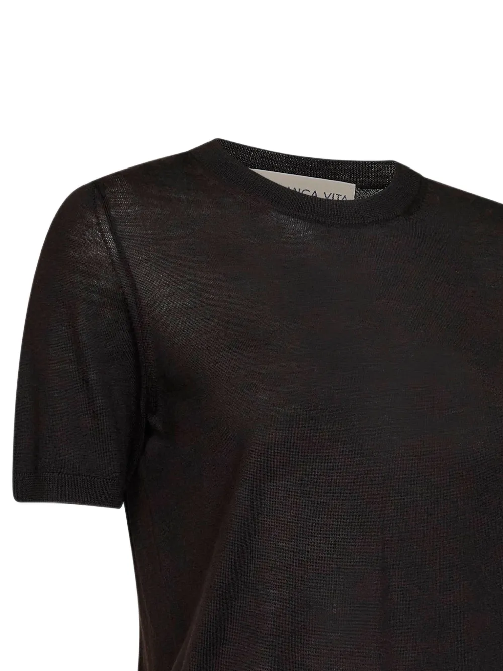 Blanca Vita T-shirt met ronde hals Bruin