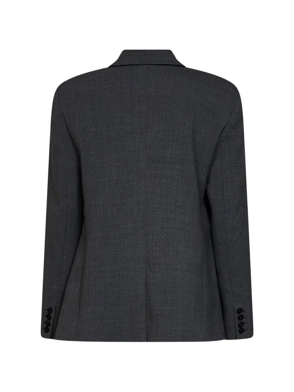 Self-Portrait Blazer met dubbele rij knopen en bloemencorsage Grijs