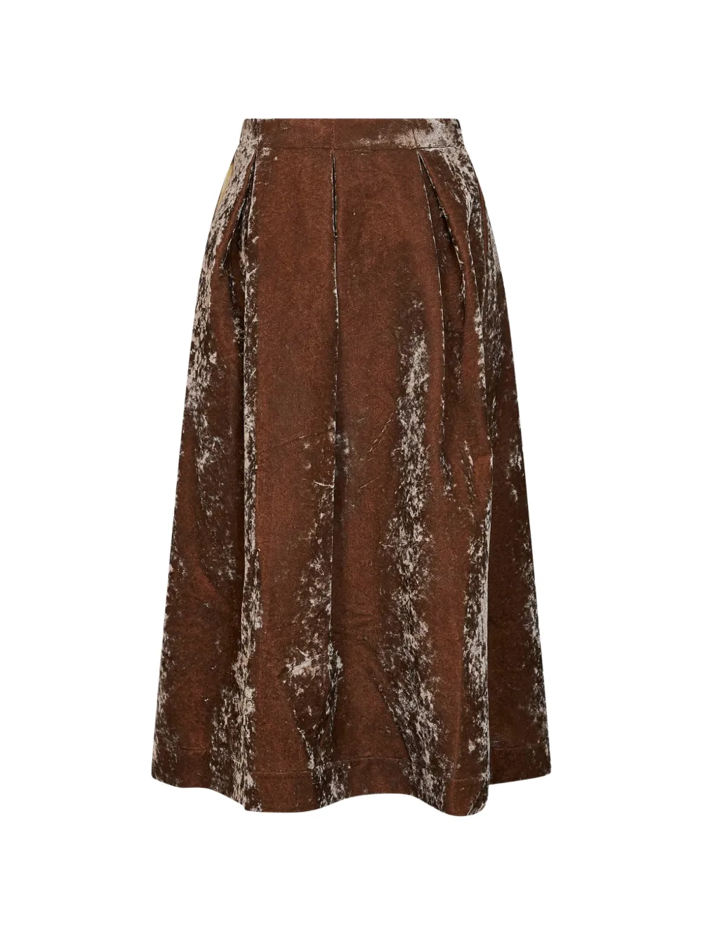 Uma Wang Flared midi-plooirok Bruin