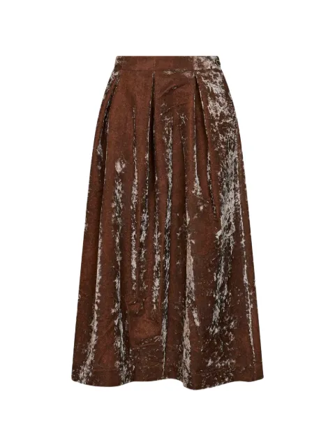 Uma Wang inverted-pleat flared midi skirt