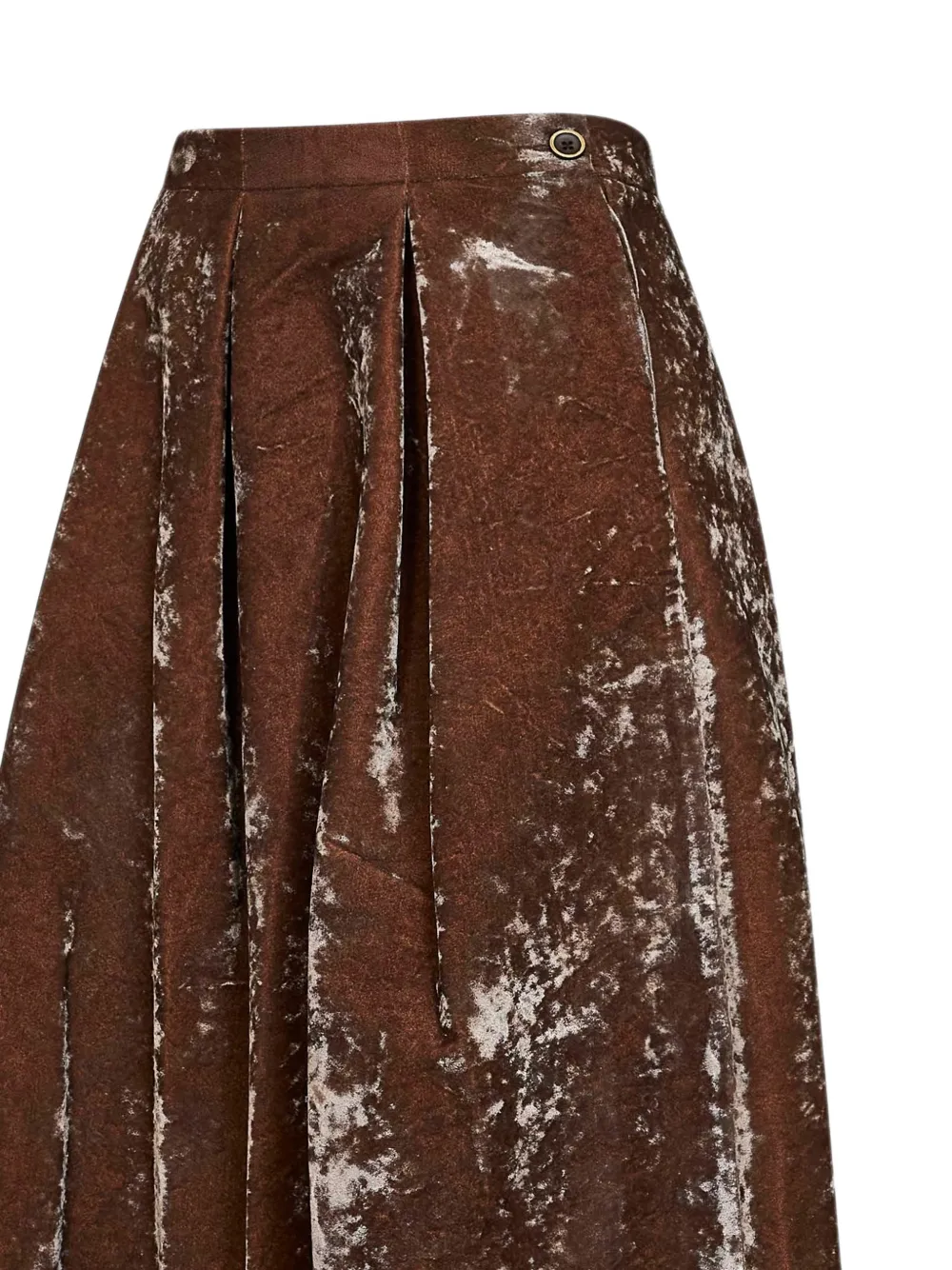 Uma Wang Flared midi-plooirok Bruin