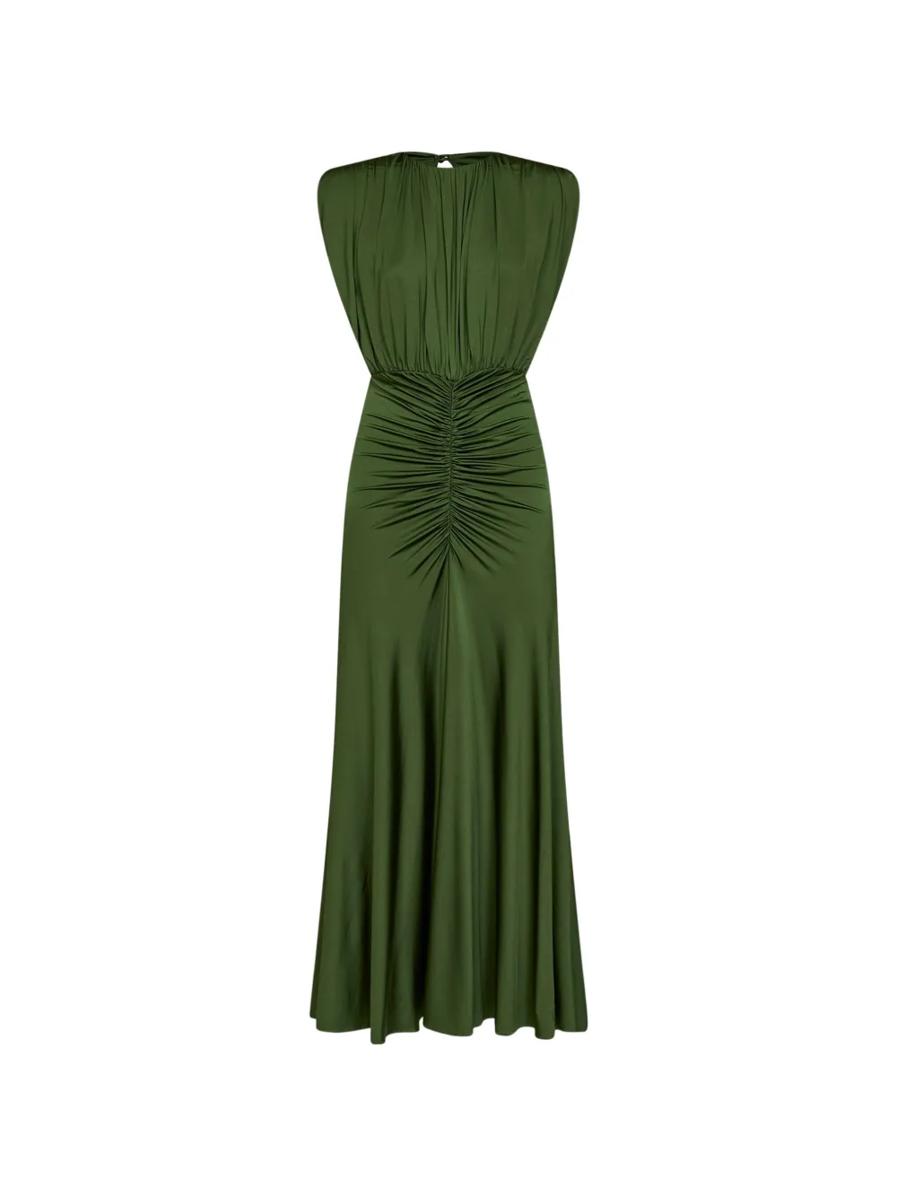Self-Portrait gathered sleeveless maxi dress