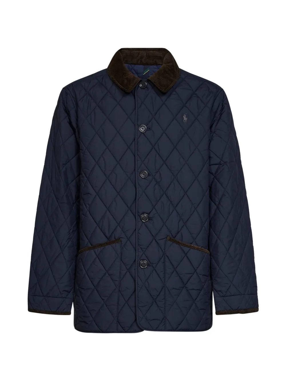 Polo Ralph Lauren Giacca trapuntata con colletto in velluto a coste - Blu