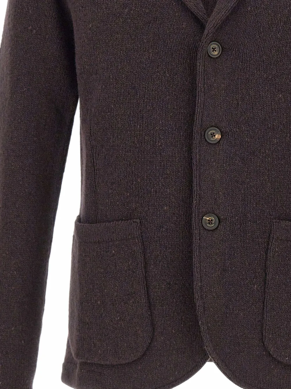 Eleventy Gebreide blazer met opgestikte zak Bruin