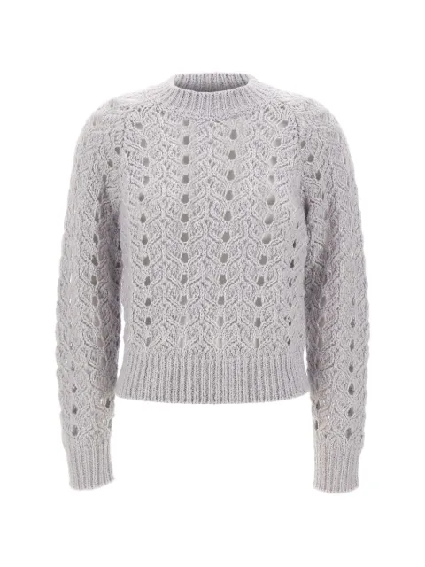 Eleventy openwork cable-knit sweater