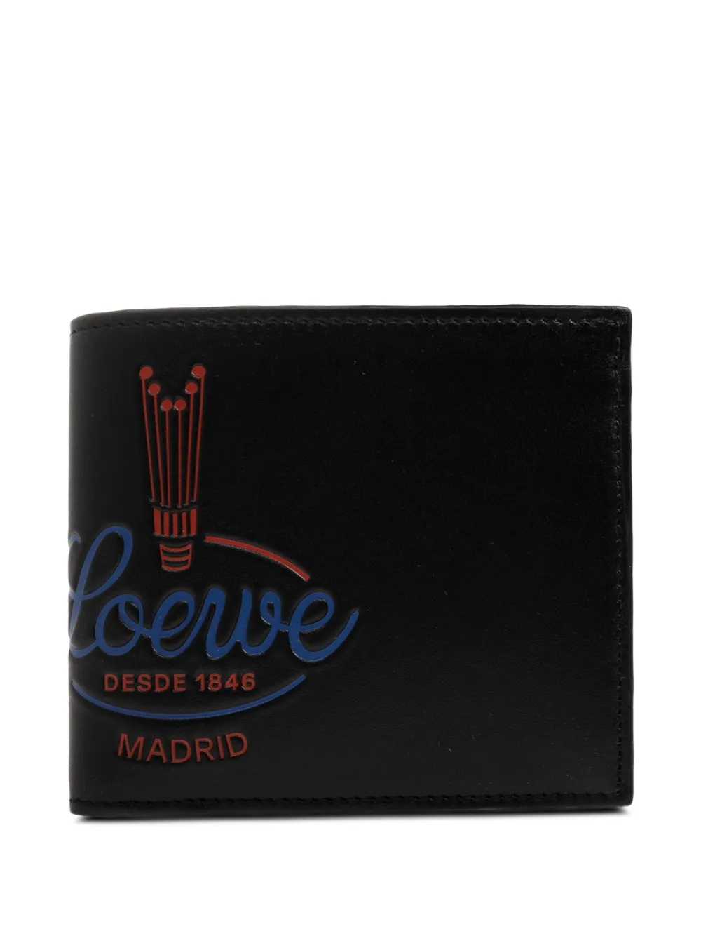 LOEWE logo-print leather wallet - Nero