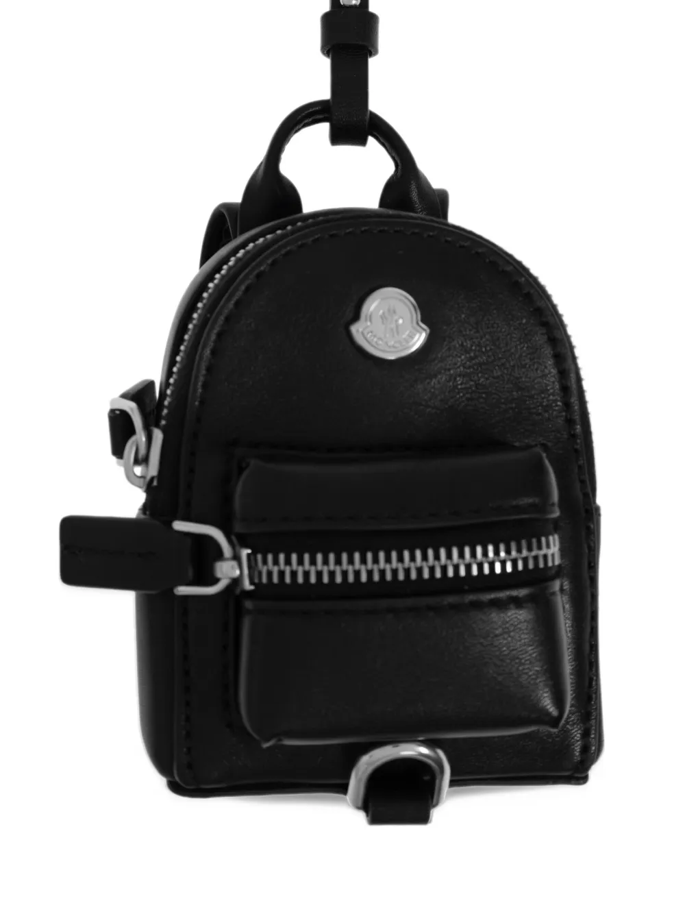 Moncler backpack leather key holder Zwart