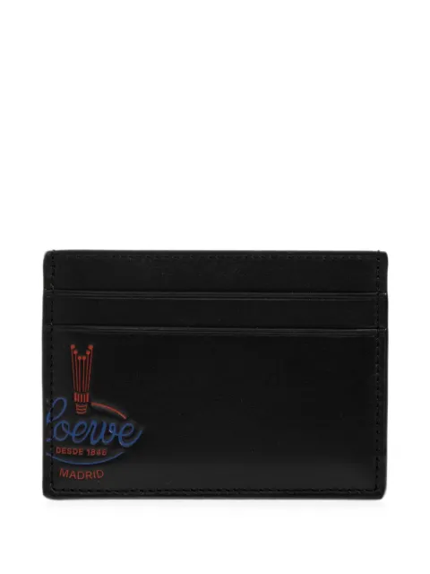 LOEWE logo-print leather card holder