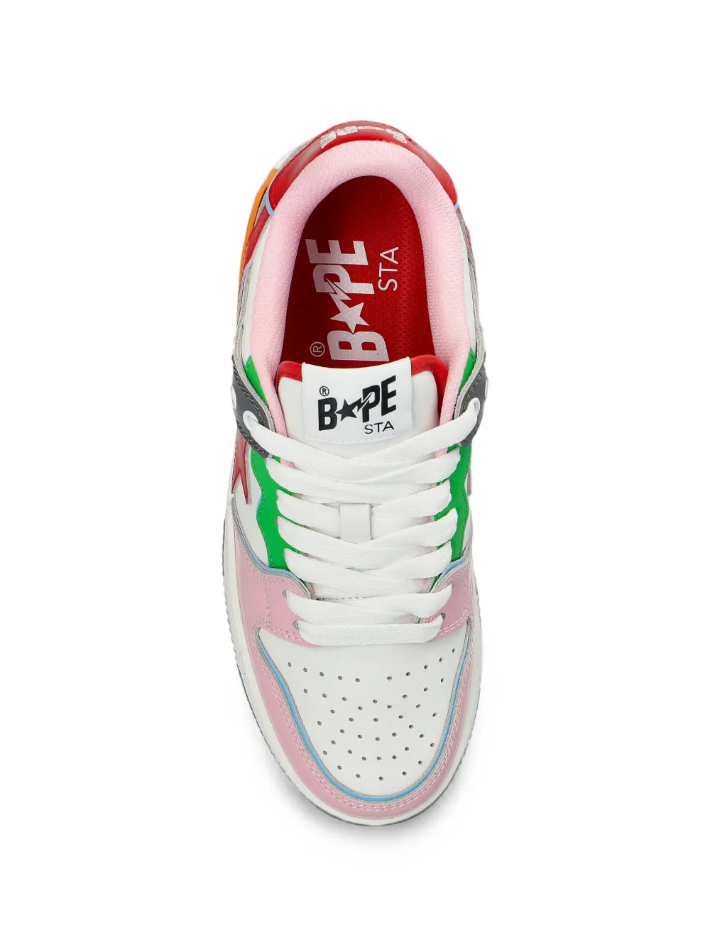 A BATHING APE Sk8 Sta logo-patch sneakers Rood