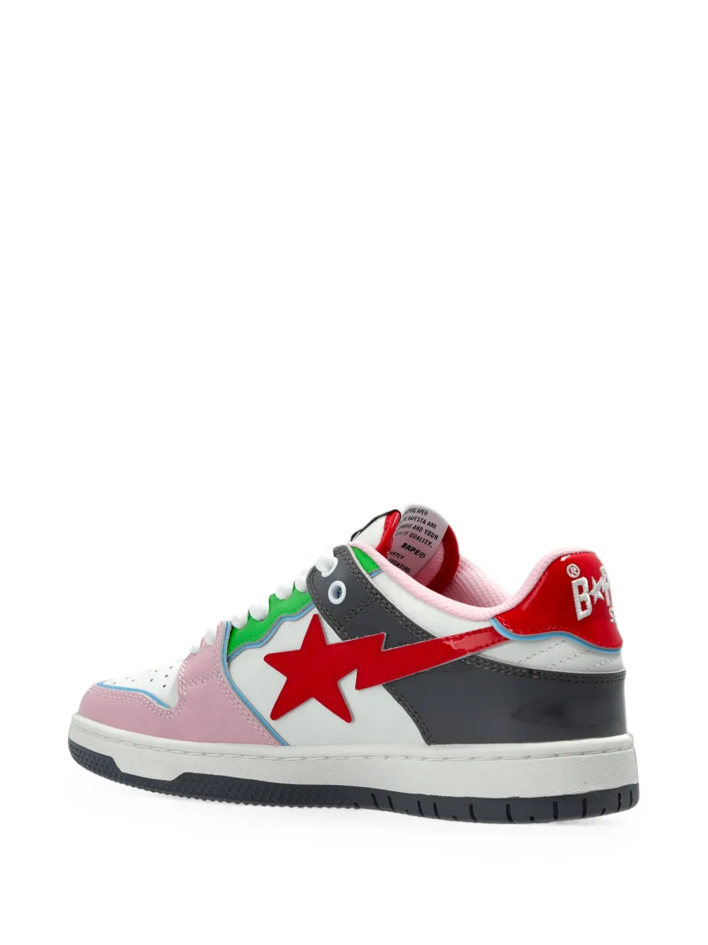 A BATHING APE Sk8 Sta logo-patch sneakers Rood