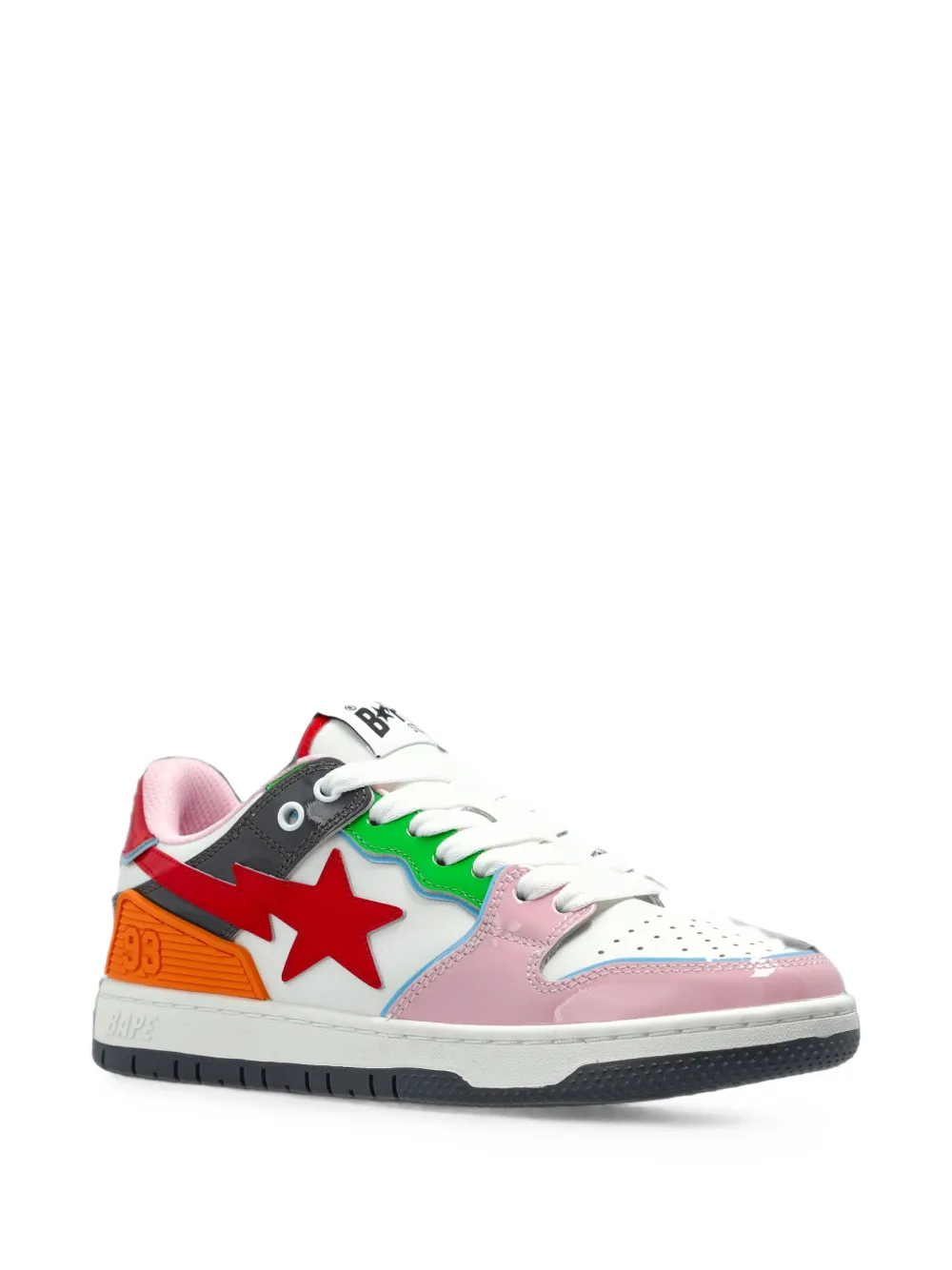 A BATHING APE Sk8 Sta logo-patch sneakers Rood