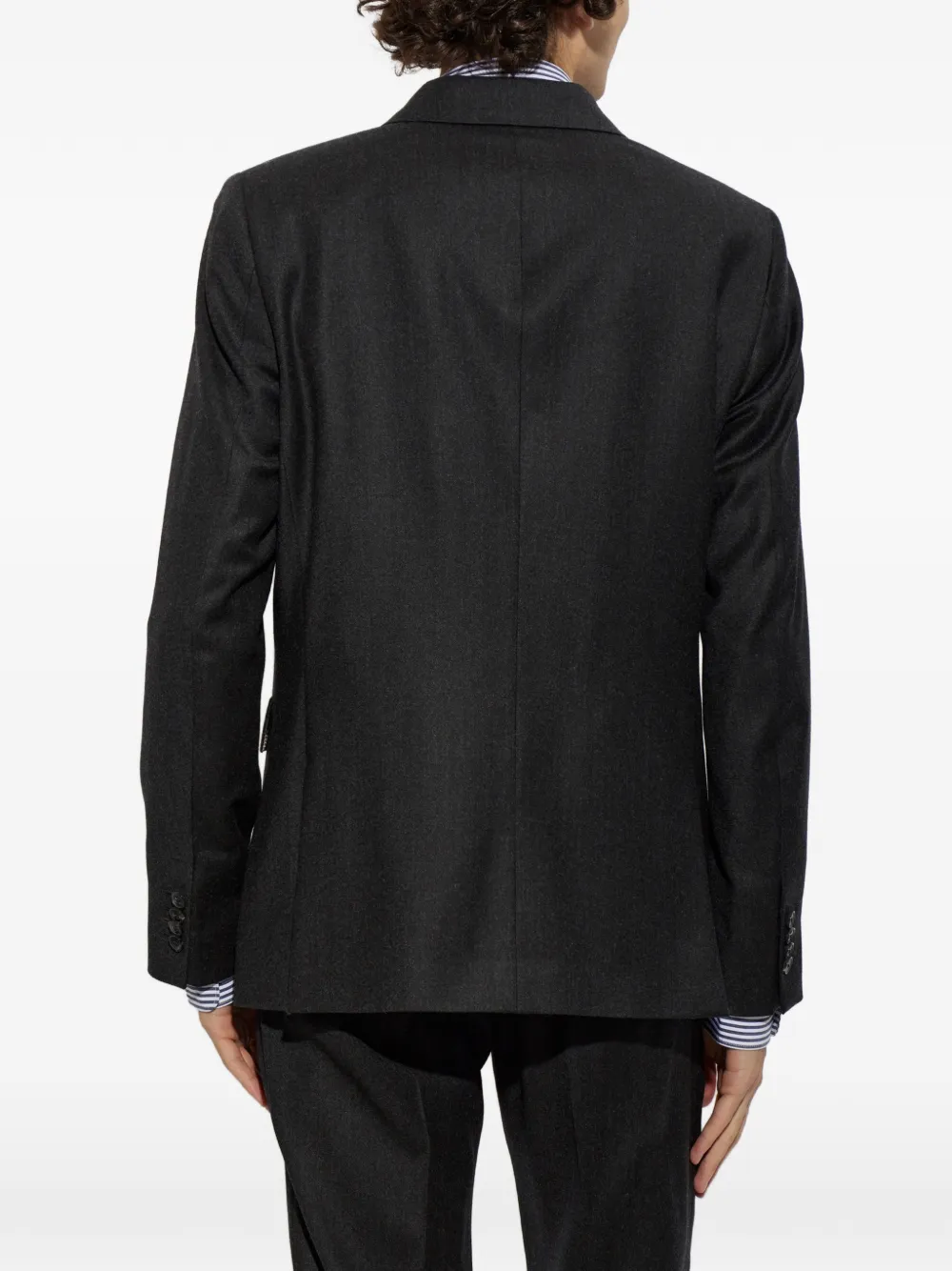Paul Smith Blazer van wol-kasjmier flanel met dubbele rij knopen Grijs