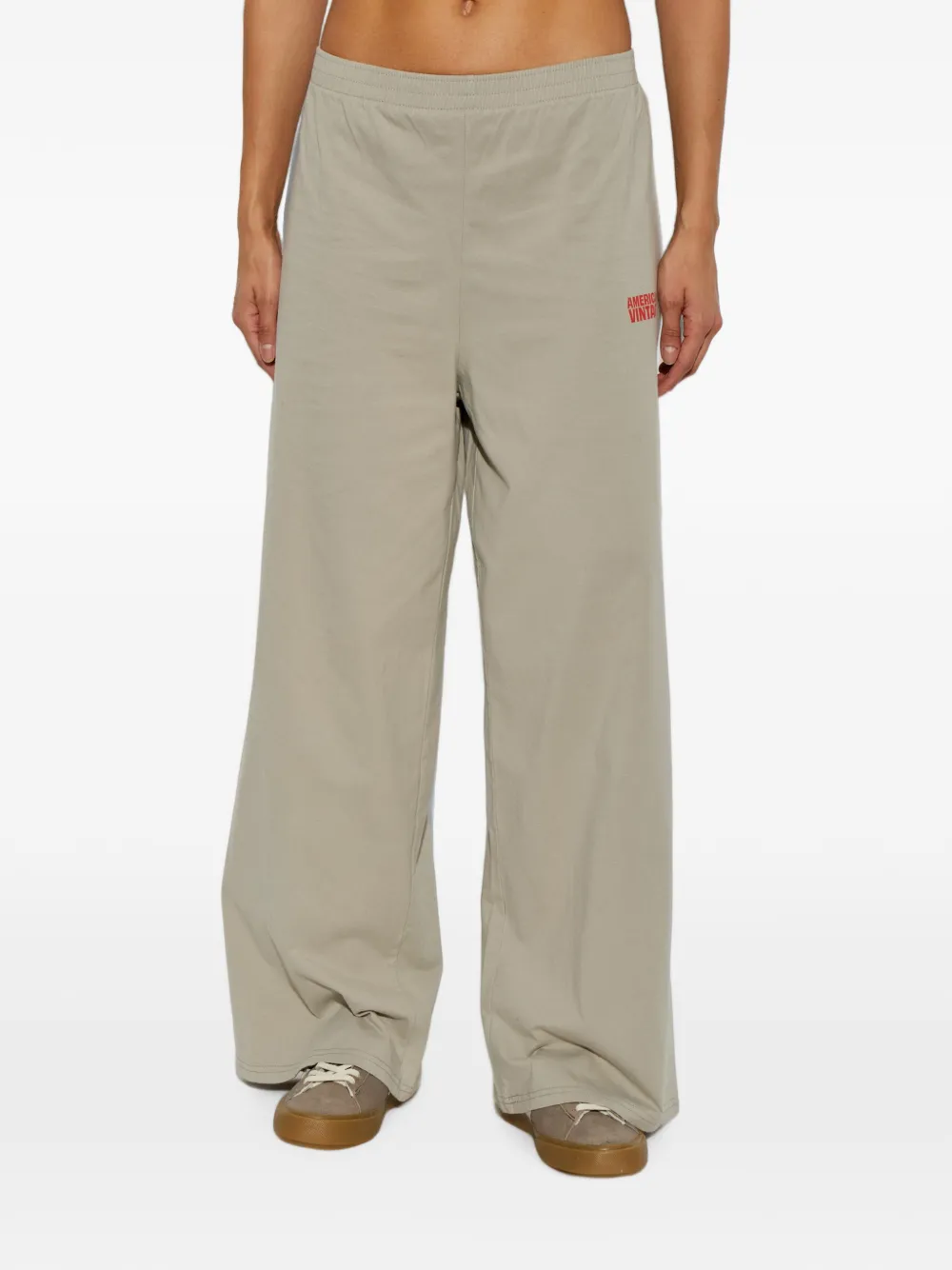 American Vintage Trainingsbroek met logoprint Beige