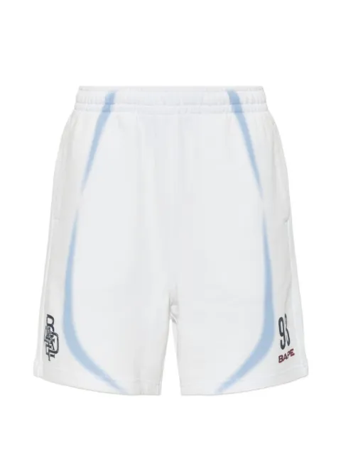A BATHING APE® logo-print elasticated-waist track shorts