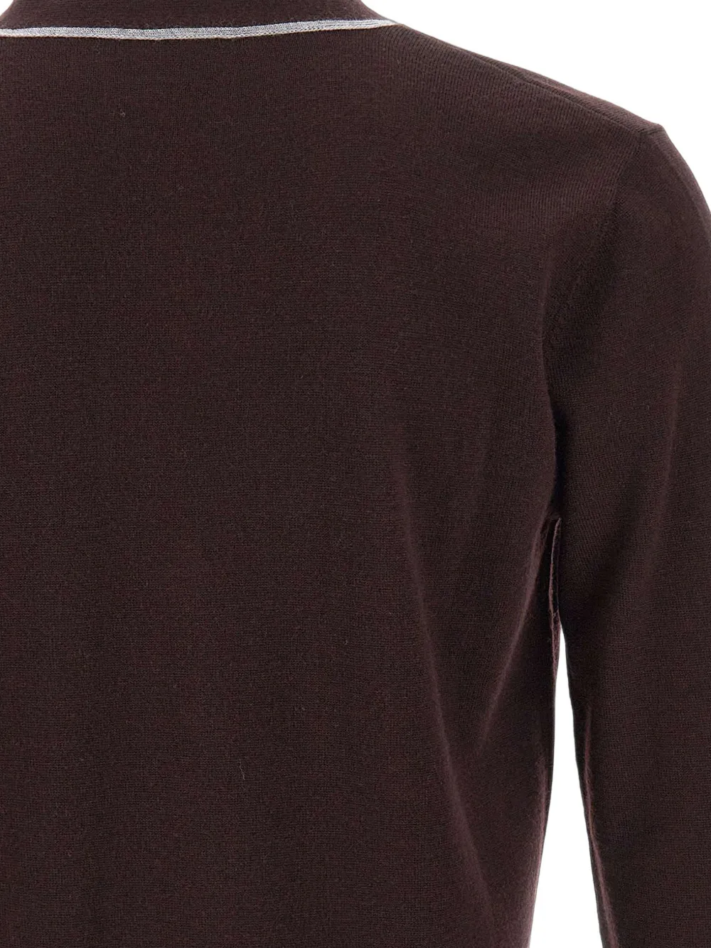 Eleventy Vest met geribbelde afwerking en afwerking Bruin