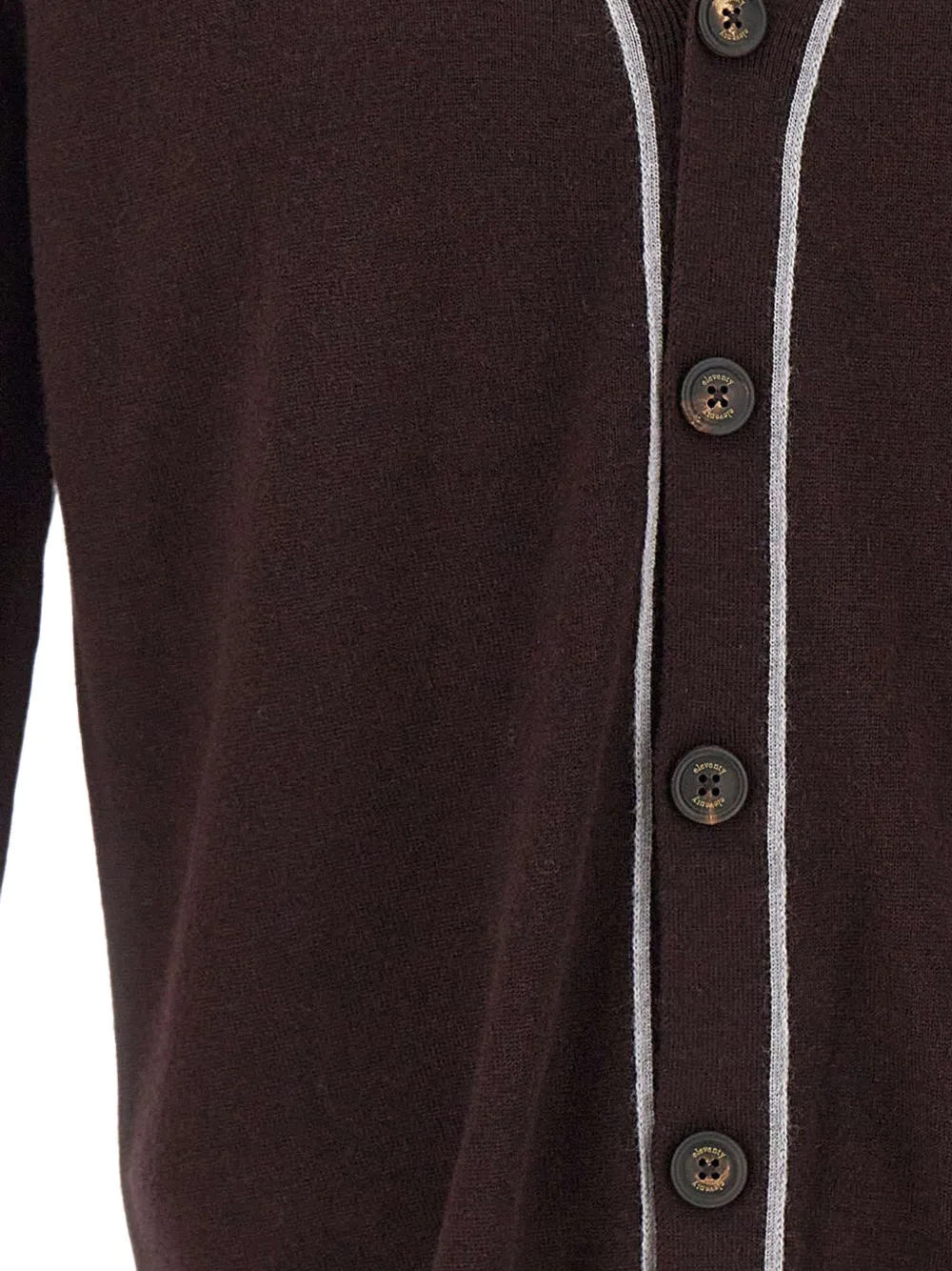 Eleventy Vest met geribbelde afwerking en afwerking Bruin