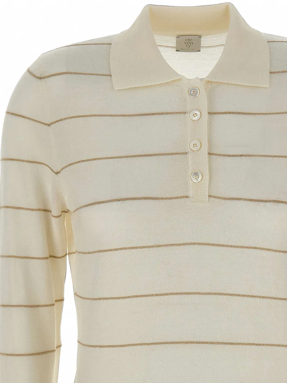 Eleventy Gestreept poloshirt Beige