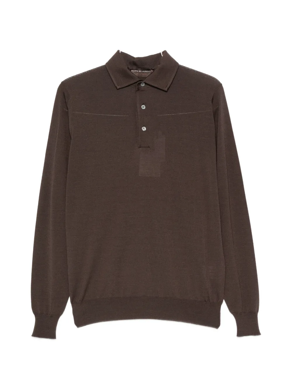 Filippo De Laurentiis long-sleeve polo shirt - Marrone