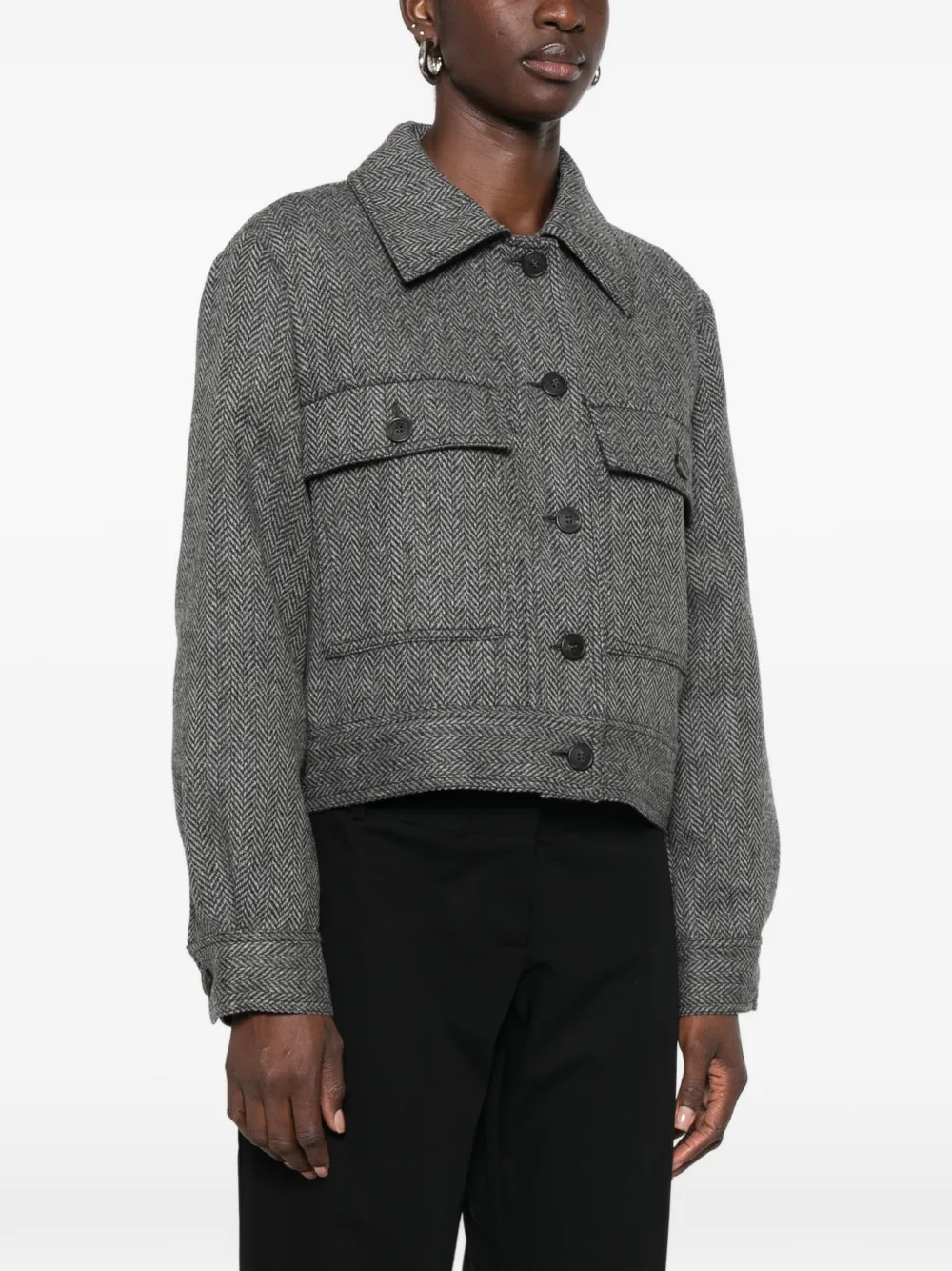 Weekend Max Mara Jack met visgraatpatroon Grijs