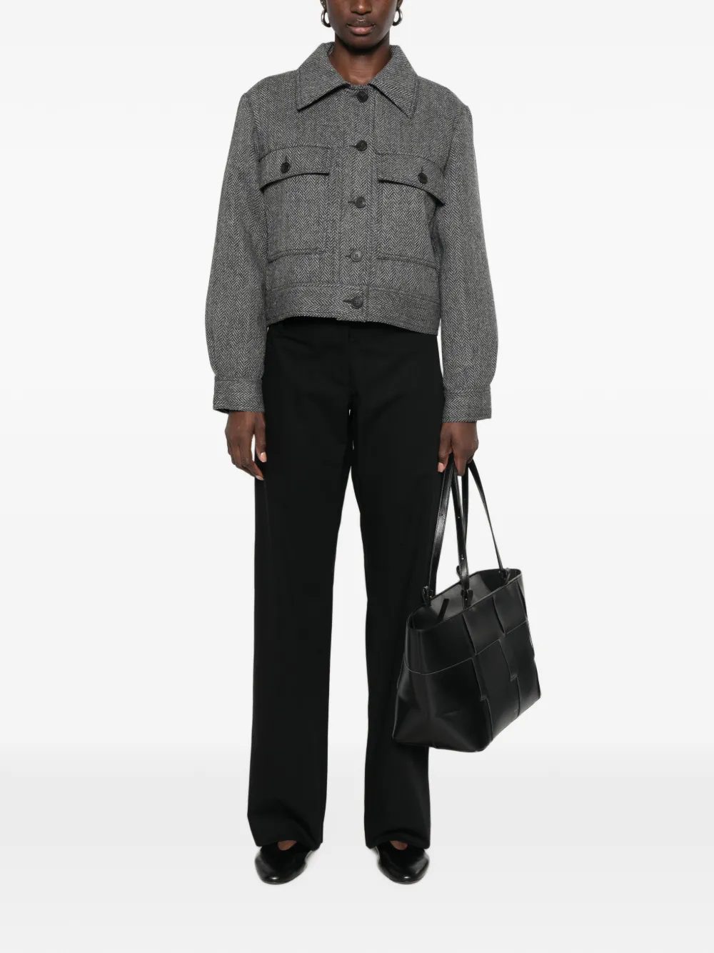 Weekend Max Mara Jack met visgraatpatroon Grijs