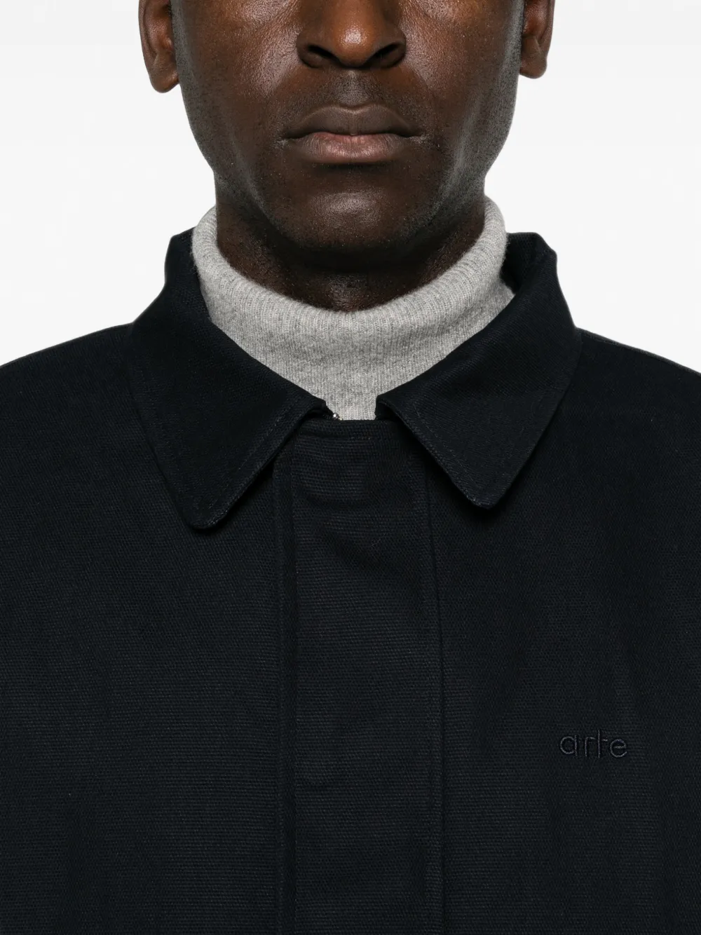 Arte Antwerp Jack met geborduurd logo en rits Blauw
