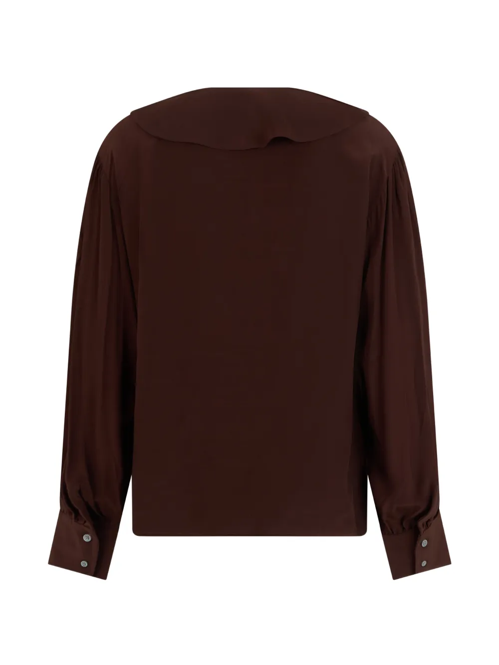 Polo Ralph Lauren Crêpe blouse met ruches Bruin