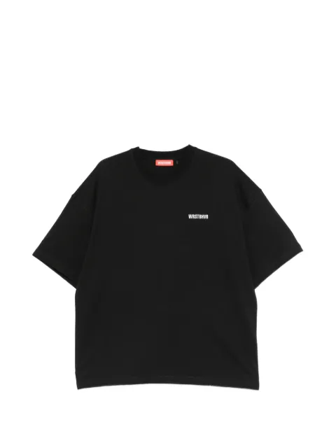 WRSTBHVR logo-print drop-shoulder T-shirt