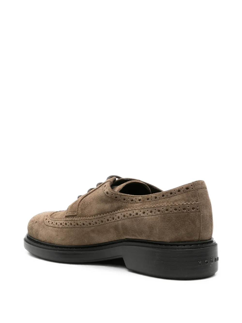Hogan H704 brogue-detail suede Derby shoes Bruin