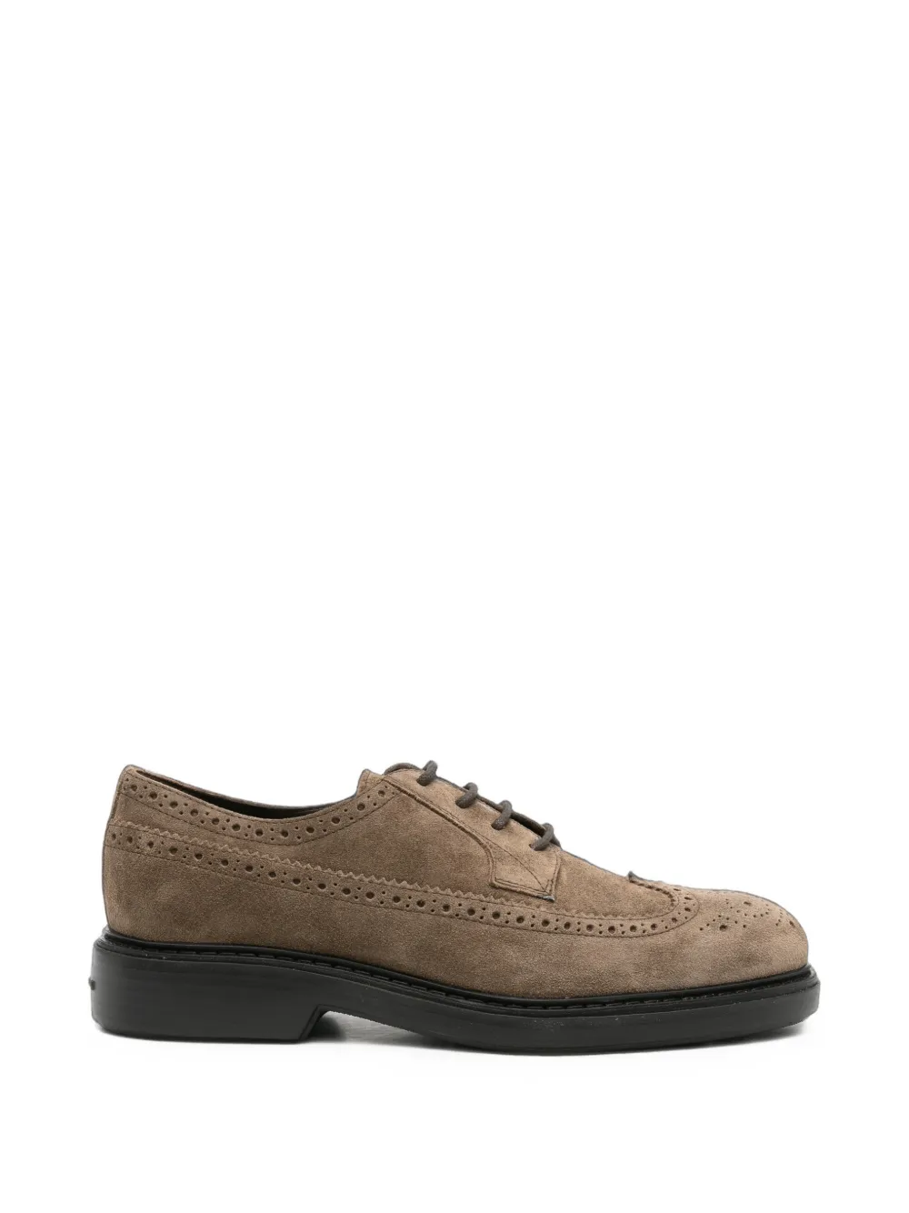 Hogan H704 brogue-detail suede Derby shoes Bruin