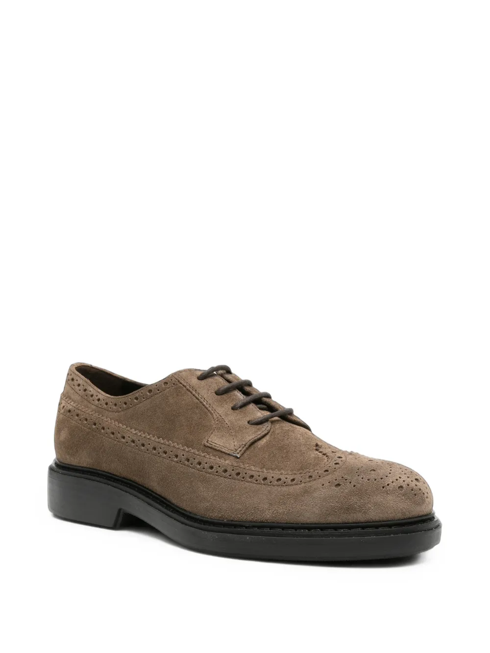 Hogan H704 brogue-detail suede Derby shoes Bruin