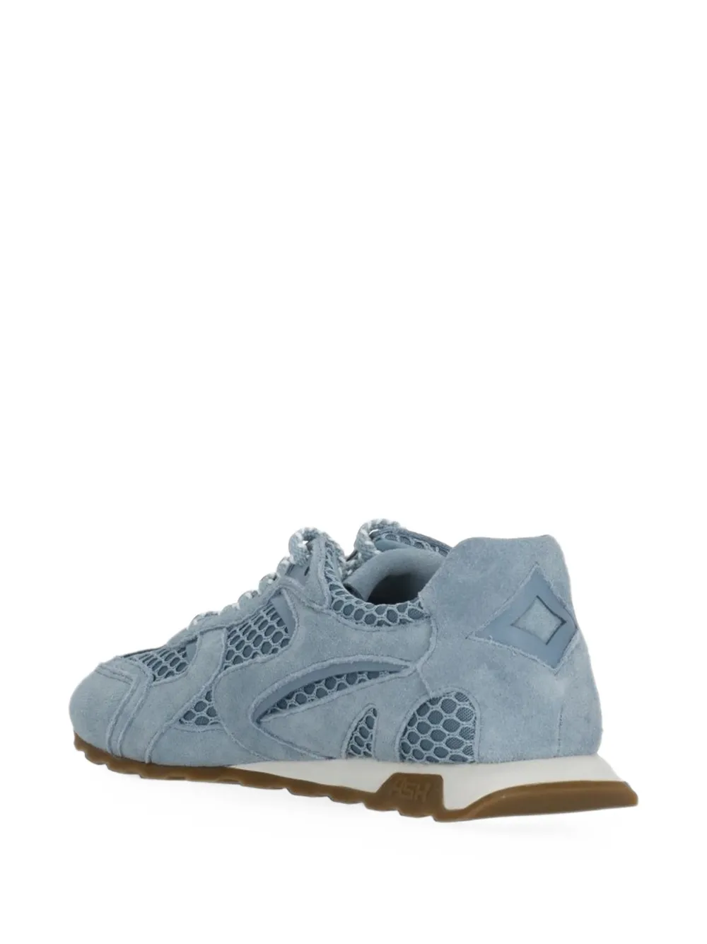 Ash Kasar Net mesh-panelled suede sneakers Blauw