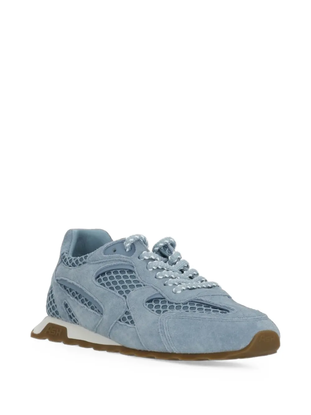 Ash Kasar Net mesh-panelled suede sneakers Blauw