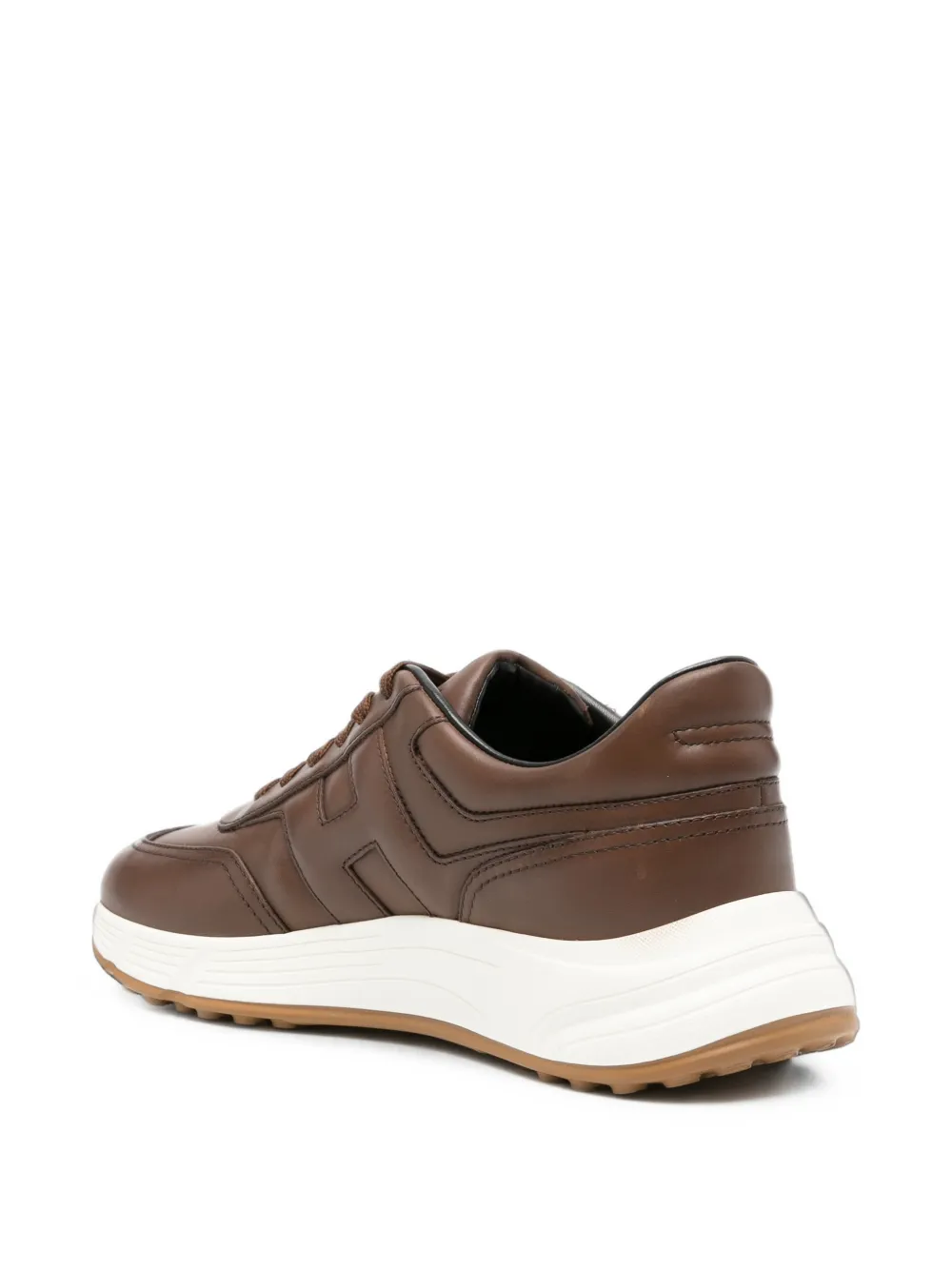 Hogan Hyperlight logo-patch leather sneakers Bruin