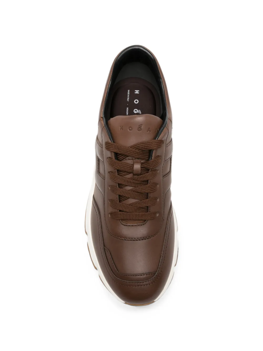 Hogan Hyperlight logo-patch leather sneakers Bruin