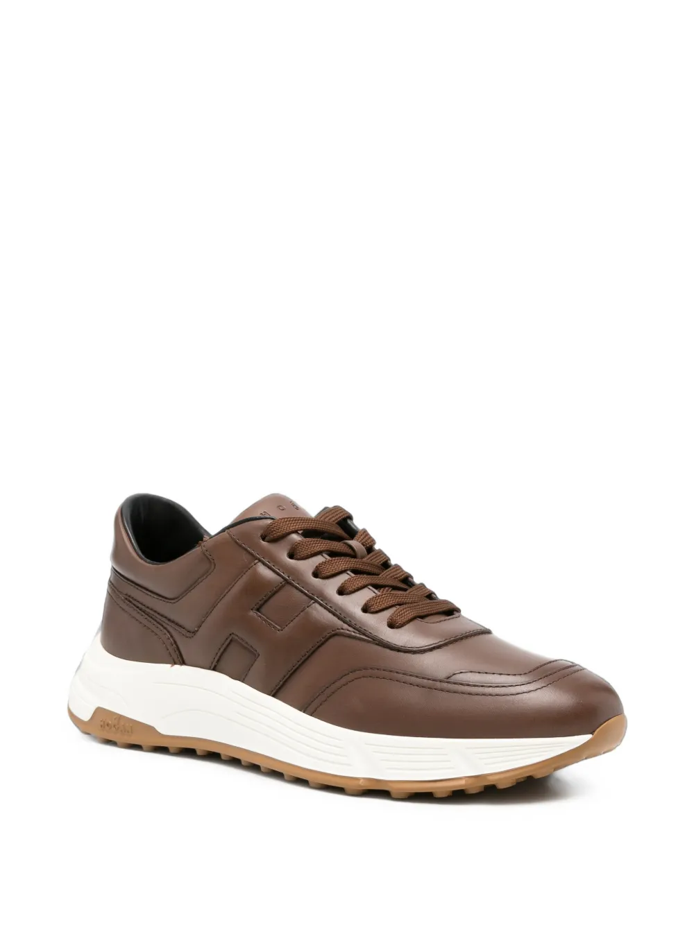 Hogan Hyperlight logo-patch leather sneakers Bruin