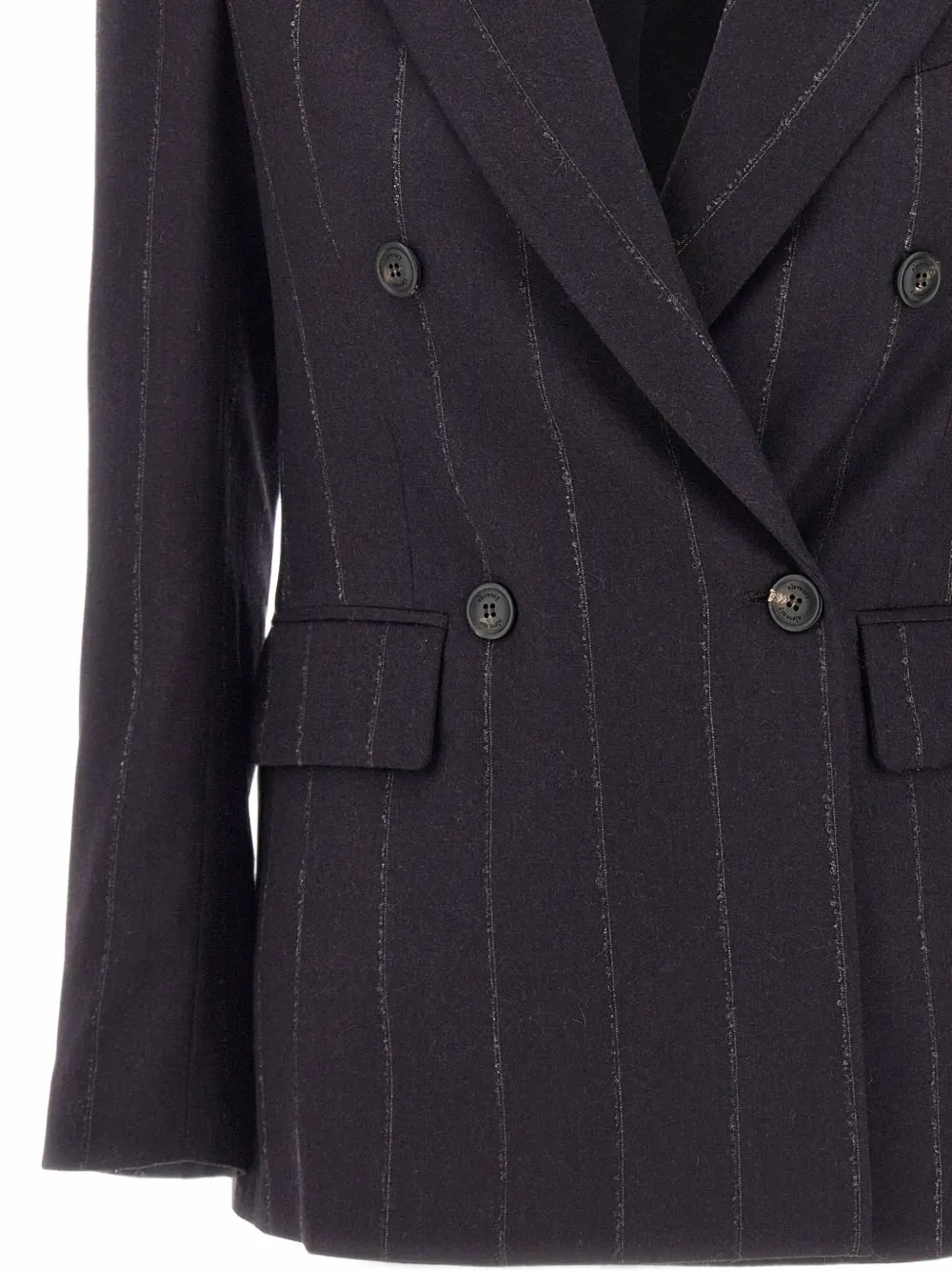 Eleventy Blazer met krijtstreep en dubbele rij knopen Blauw