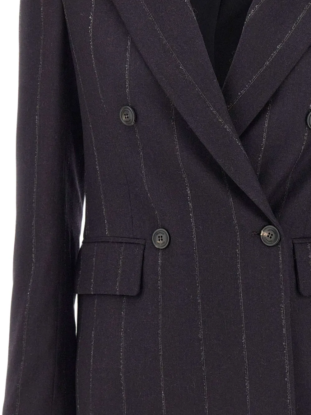 Eleventy Blazer met krijtstreep en dubbele rij knopen Blauw