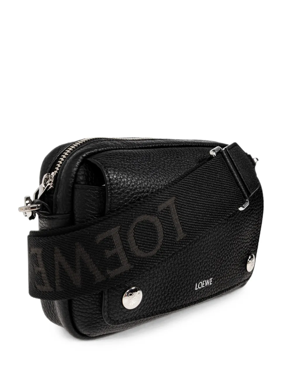 LOEWE small Pebble leather messenger bag - Nero