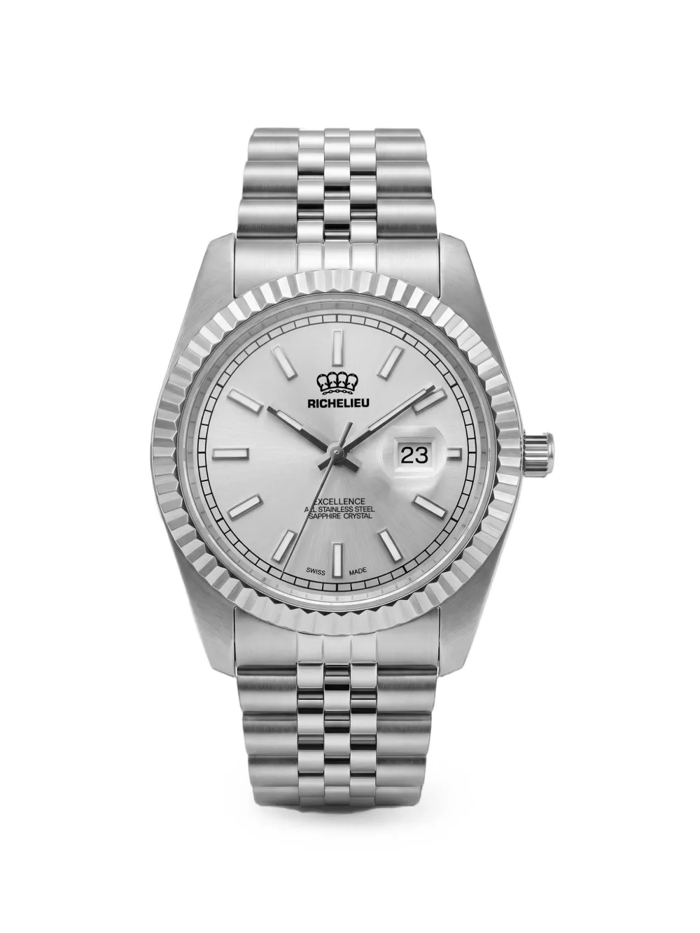 Richelieu Swiss logo-detail 38mm watch - Argento