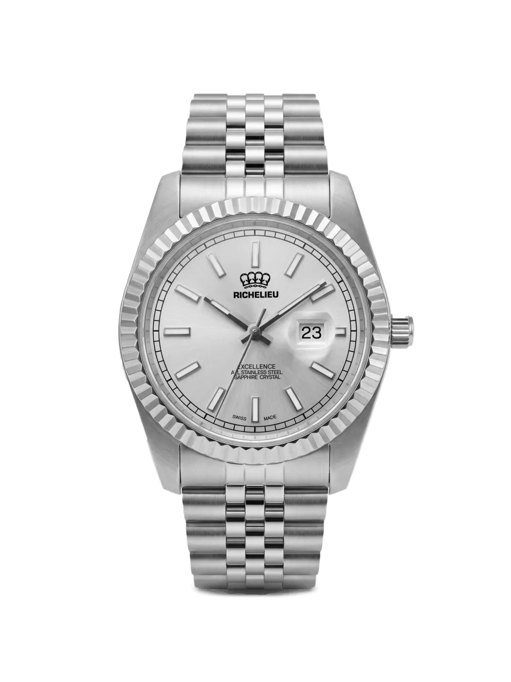Richelieu Swiss logo-detail 38mm watch - Argento