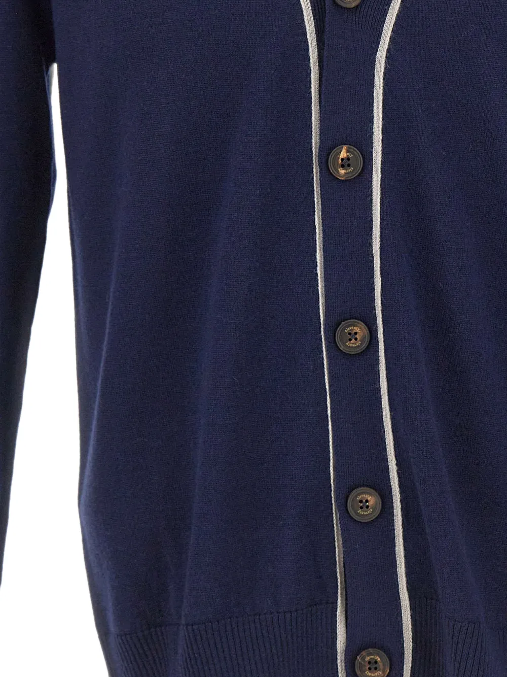 Eleventy Wollen vest met afwerking Blauw