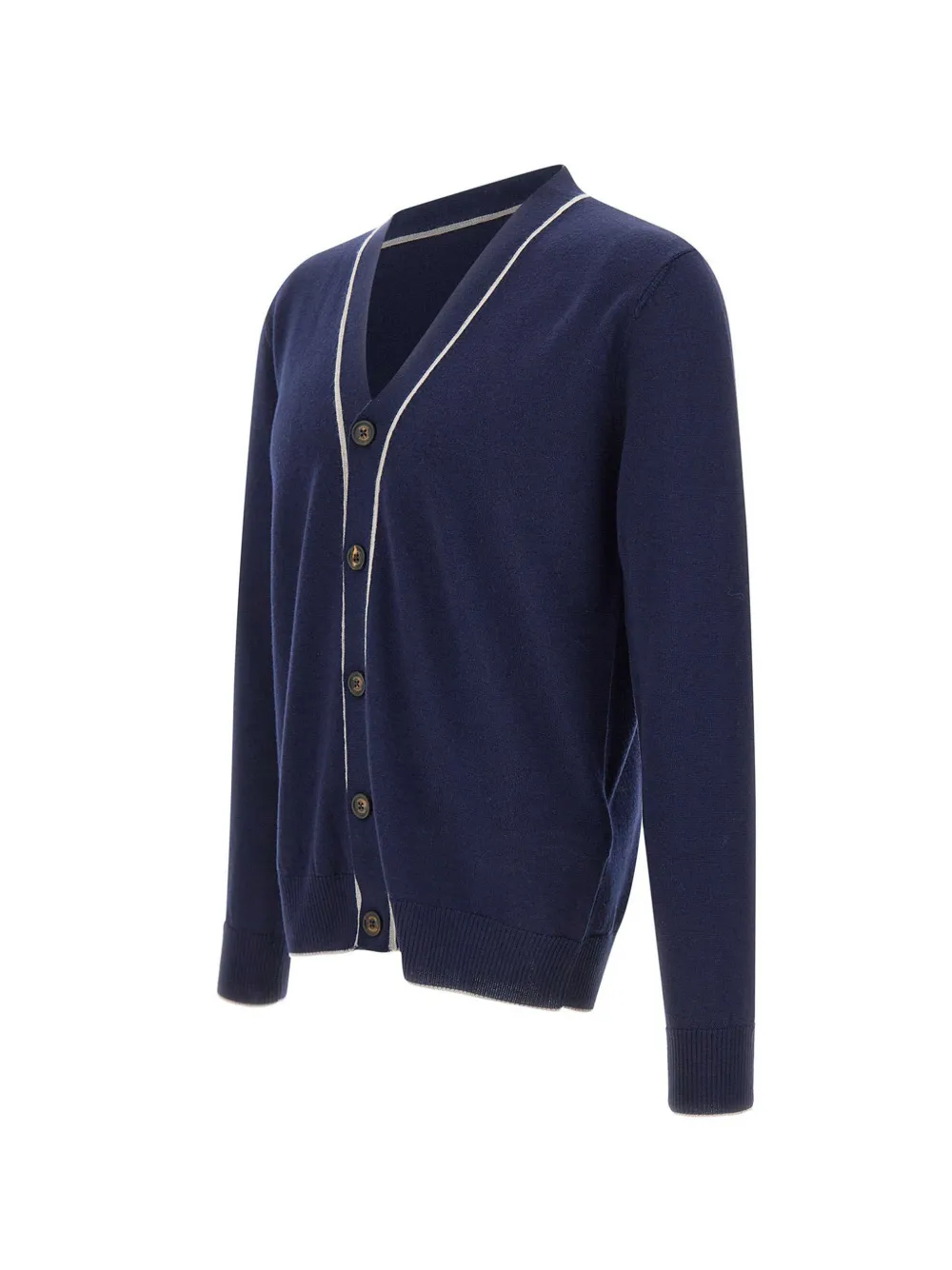 Eleventy Wollen vest met afwerking Blauw