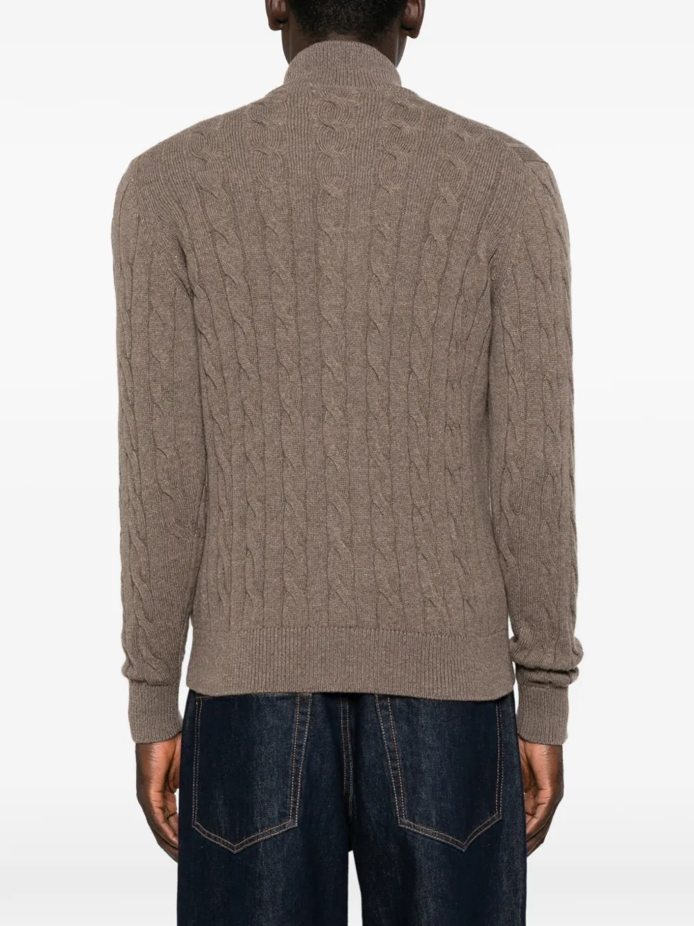 Filippo De Laurentiis Kabelgebreid vest Bruin