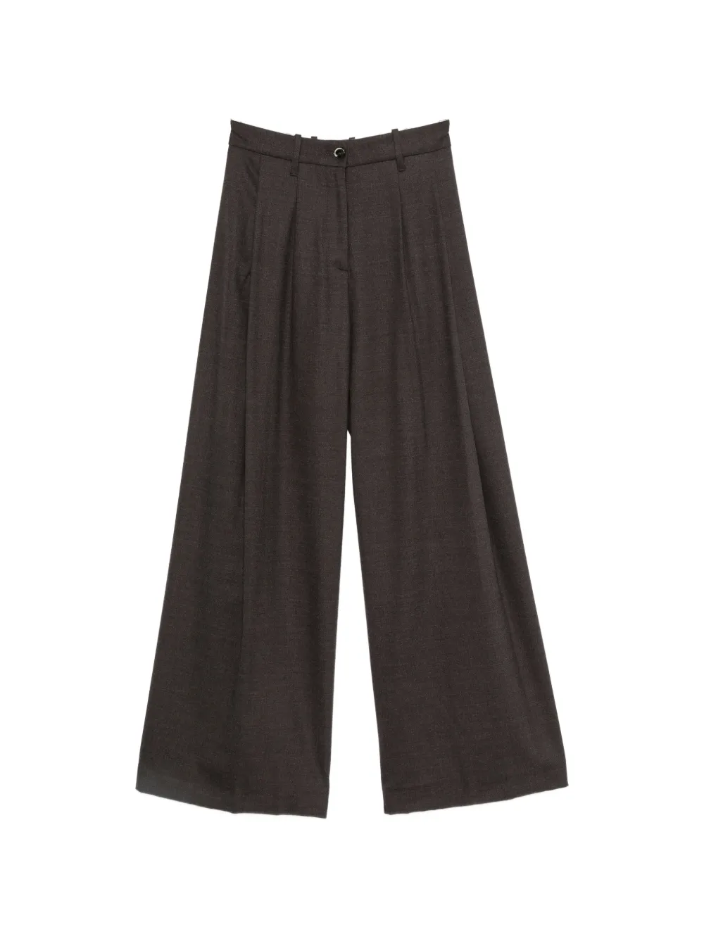 Nine In The Morning Petra pleated wide-leg tailored trousers - Braun