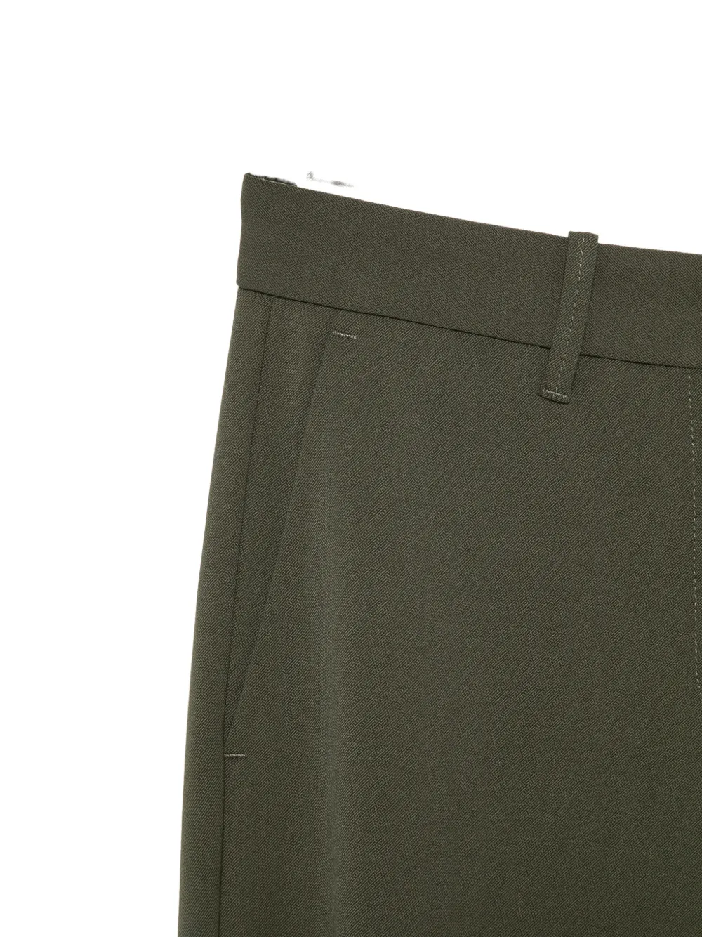 Nine In The Morning Seraphine slim-fit broek met logo-patch Groen