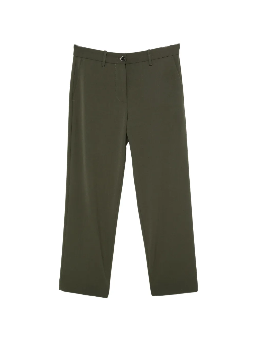 Nine In The Morning Seraphine logo-patch slim-fit trousers - Grün