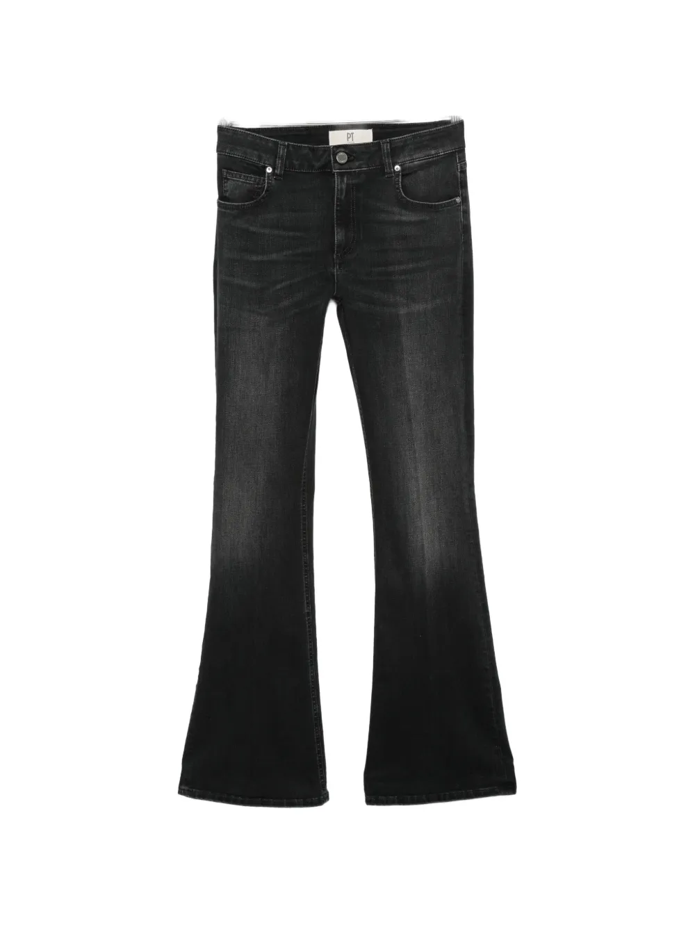 PT Torino faded-effect flared jeans - Schwarz