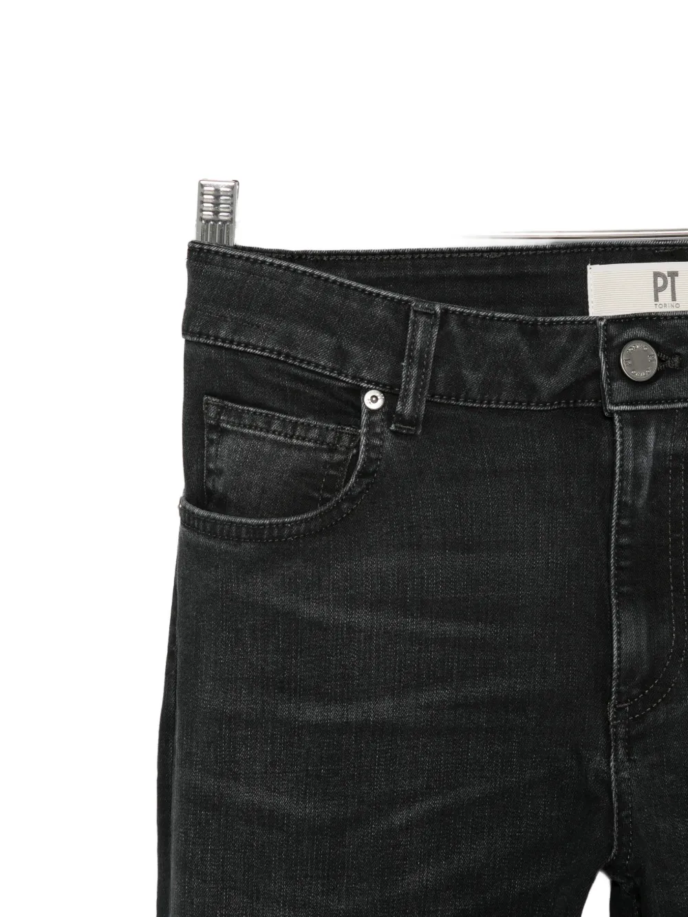 PT Torino faded-effect flared jeans Zwart