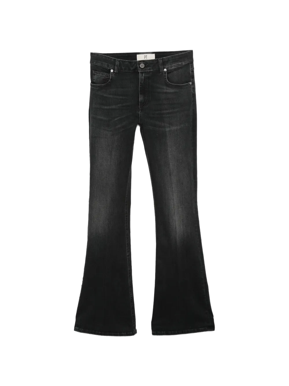PT Torino faded-effect flared jeans Zwart